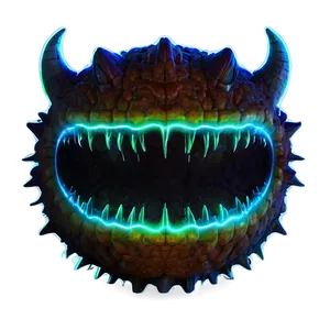 Glowing Neon Monster PNG Oob