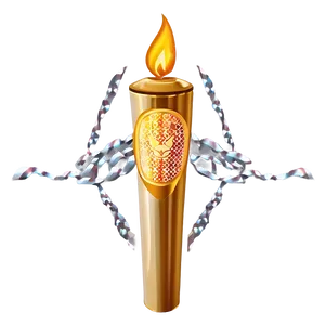 Glowing Olympic Torch Png 06272024 PNG image