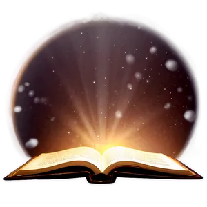 Glowing Open Book PNG Tna