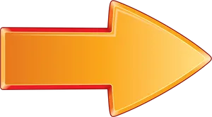 Glowing Orange Arrow PNG image