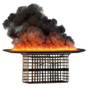 Glowing Orange Smoke Ambiance PNG 74