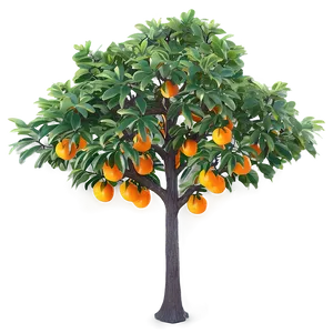 Glowing Orange Tree PNG 06132024