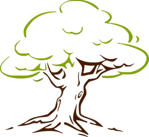 Glowing Outline Tree Art