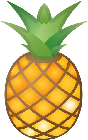 Glowing Pineapple Graphic PNG image