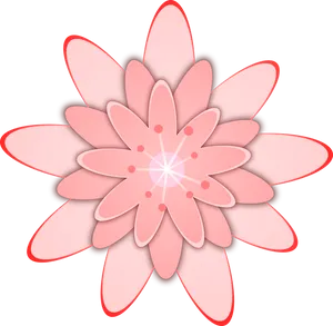 Glowing Pink Flower Graphic PNG image