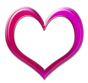 Glowing Pink Heart Outline