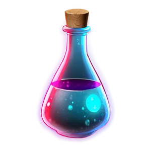 Glowing Potion Bottle Png 06132024 PNG image