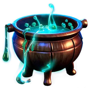 Glowing Potion Cauldron Png Wjv71 PNG image