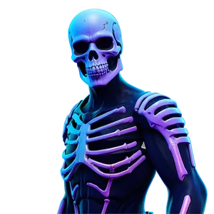 Glowing Purple Skull Trooper Graphic Png Syi18 PNG image