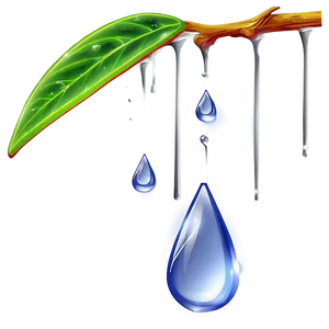 Glowing Rain Drop Png 06212024 PNG image