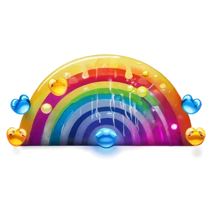 Glowing Rainbow Emoji Png 06272024 PNG image