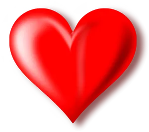 Glowing Red Heart Black Background
