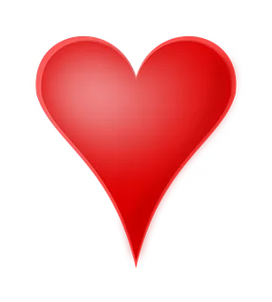 Glowing Red Heart Black Background