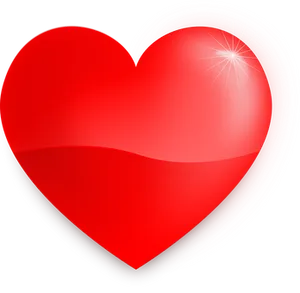 Glowing Red Heart Black Background