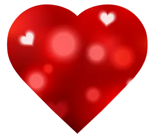 Glowing Red Heart Graphic