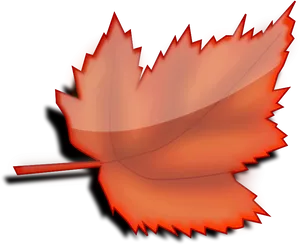 Glowing Red Maple Leaf Clipart PNG image