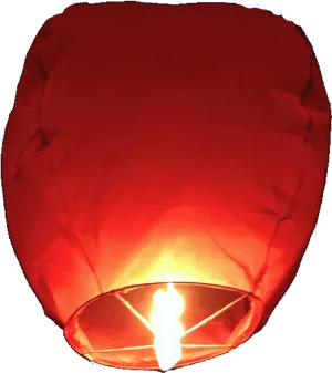 Glowing Red Sky Lantern
