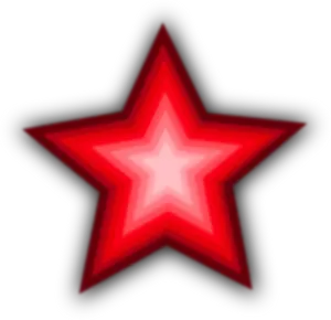 Glowing Red Star Graphic PNG image