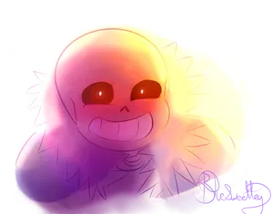 Glowing Sans Fanart PNG image