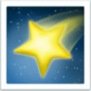 Glowing Shooting Star Illustration PNG image