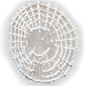 Glowing Spider Web Dew Drops PNG image