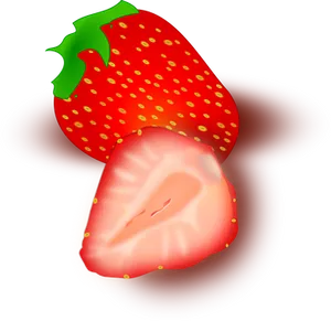 Glowing Strawberry Cross Section