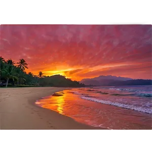Glowing Sunset Over Sea PNG 05212024