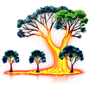 "glowing Sunset Tree PNG" Efk27