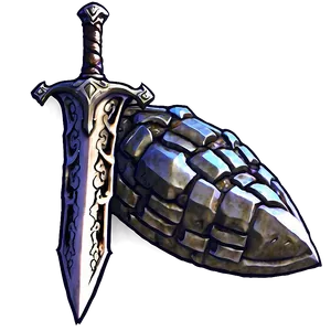 Glowing Sword And Shield Image Png Cpo PNG image