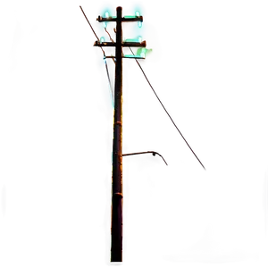 Glowing Utility Pole At Night PNG Pkx
