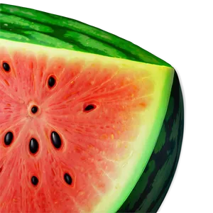 Glowing Watermelon Slice PNG Vtl