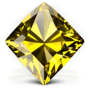 Glowing Yellow Diamond Asset Png 06292024 PNG image