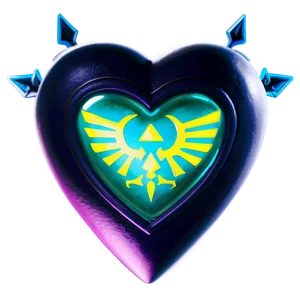 Glowing Zelda Heart Png 06262024 PNG image