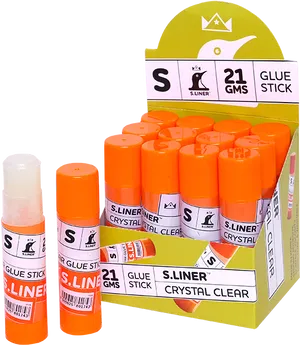 Glue Sticks Display Pack Crystal Clear PNG image