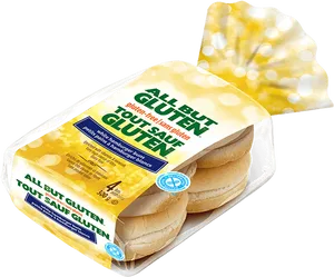 Gluten Free Hamburger Buns Packaging PNG image