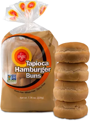 Gluten Free Tapioca Hamburger Buns Packaging PNG image