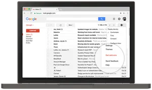 Gmail Inbox Interface PNG image