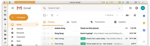 Gmail Inbox Interface Screenshot PNG image