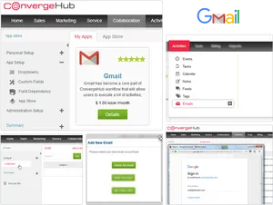 Gmail Integration Converge Hub Screenshots PNG image