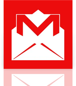 Gmail Logo Redand White PNG image