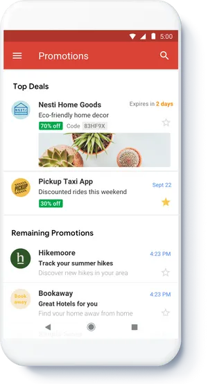 Gmail Promotions Tab Smartphone PNG