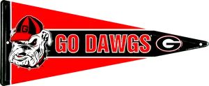 Go Dawgs Bulldog Pennant PNG image