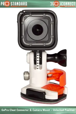 Go Pro Camera Mountand Cleat Connector PNG