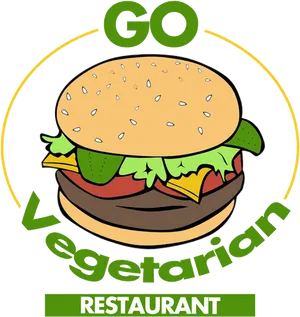 Go Vegetarian Restaurant Logo PNG image