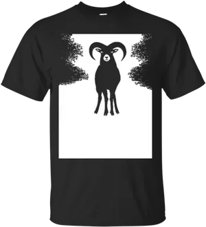 Goat Graphic T Shirt Design PNG image