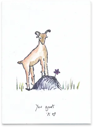 Goat Motivational Sketch PNG image