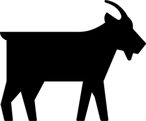 Goat Silhouette Graphic PNG image