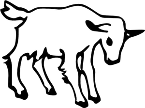 Goat Silhouette Outline PNG image