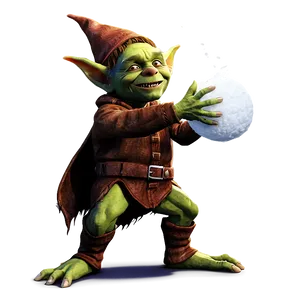 Goblin In A Snowball Fight PNG Gnn PNG