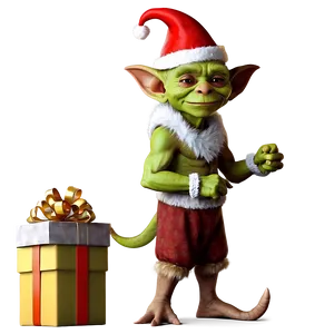 Goblin In Festive Outfit PNG Shc3 PNG